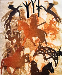 Szimbólumok és rúnák, 2000 (monoprint)
